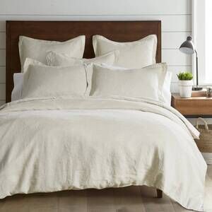 NEW LEVTEX washed linen duvet cover in natural
